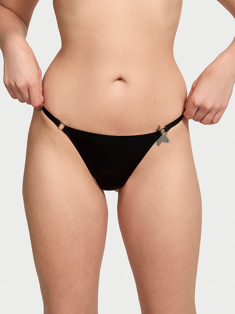 Tanga Con Anelli Metallici, Black, large