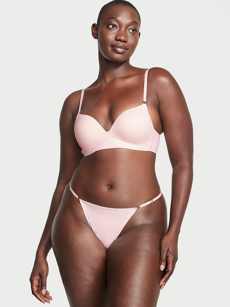 Tanga Con Fianchetti Regolabili, Purest Pink, large