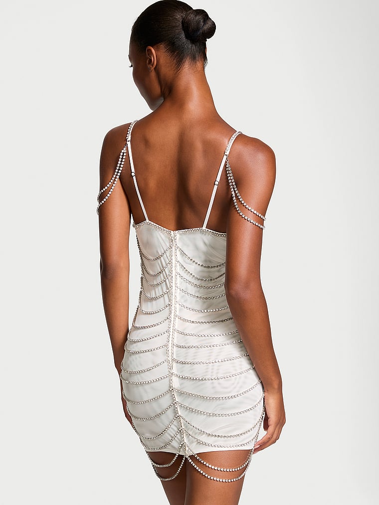 Sottoveste In Tulle Con Cristalli Wicked Atelier Victoria’s Secret, COCONUT WHITE, large
