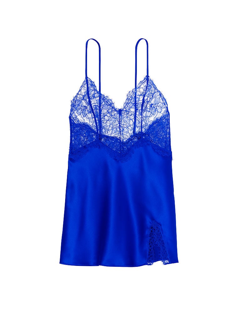 Sottoveste In Raso Con Parte Alta In Pizzo, Blue Oar, large