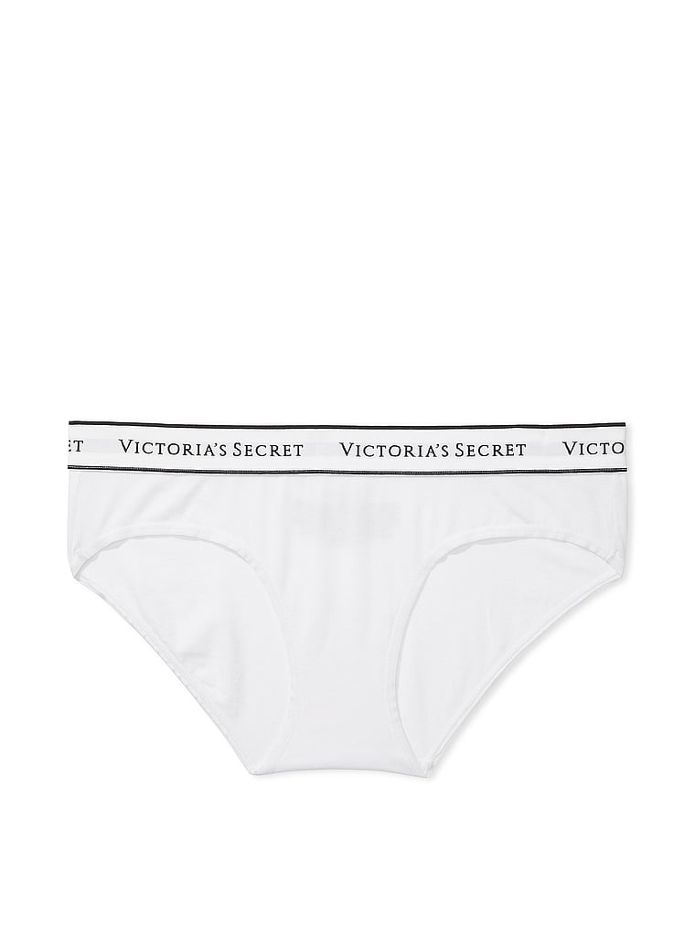 Slip Coprente In Cotone Con Logo, White, large