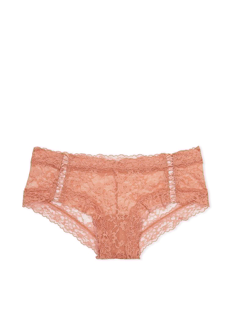 Slip Sgambato In Pizzo Con Dettagli Stringati, Rose Blush, large