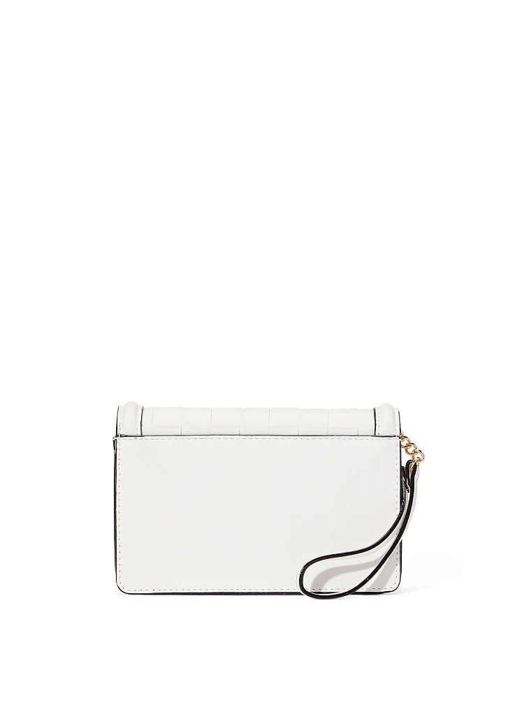 Pochette Da Polso Victoria, White Woven, large