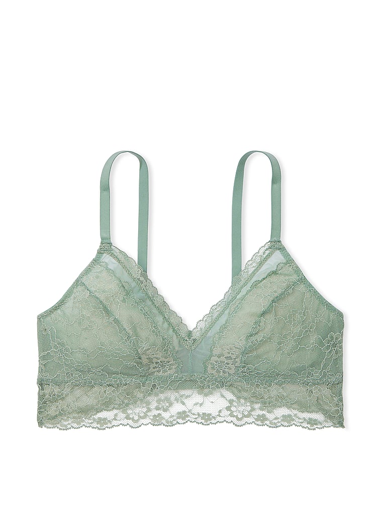 Bralette Curvy In Pizzo, Seasalt Green, large