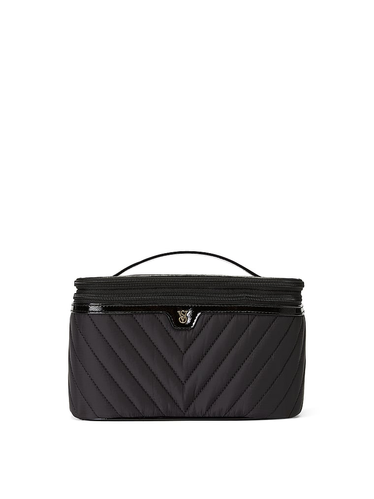 Express Train Case, Black V-Quilt, large