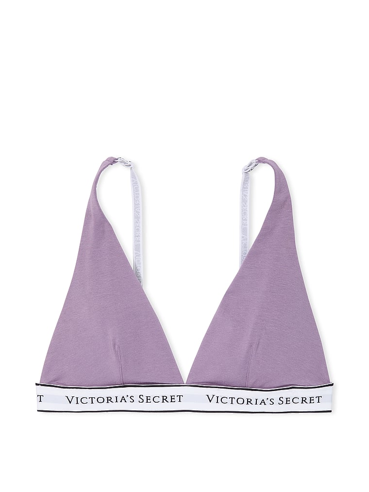 Bralette In Cotone Con Scollatura Profonda E Senza Ferretto, Frozen Plum, large