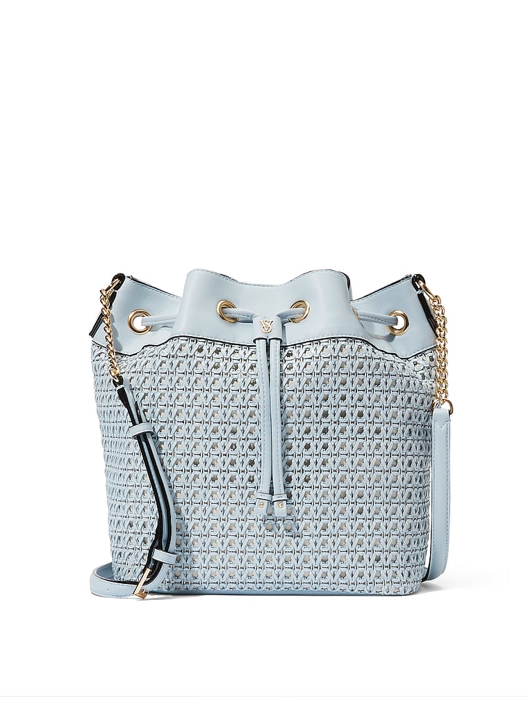 Borsa A Secchiello Victoria, Blue Woven, large