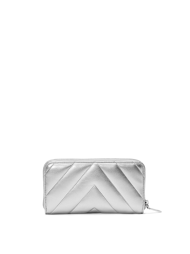 Portafoglio Grande Con Cerniera, Silver, large