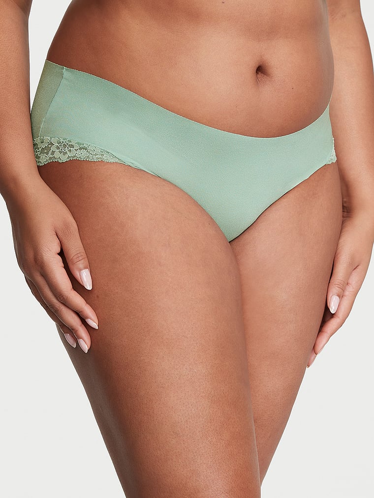 Slip Coprente Invisibile Con Finiture In Pizzo, Green, large