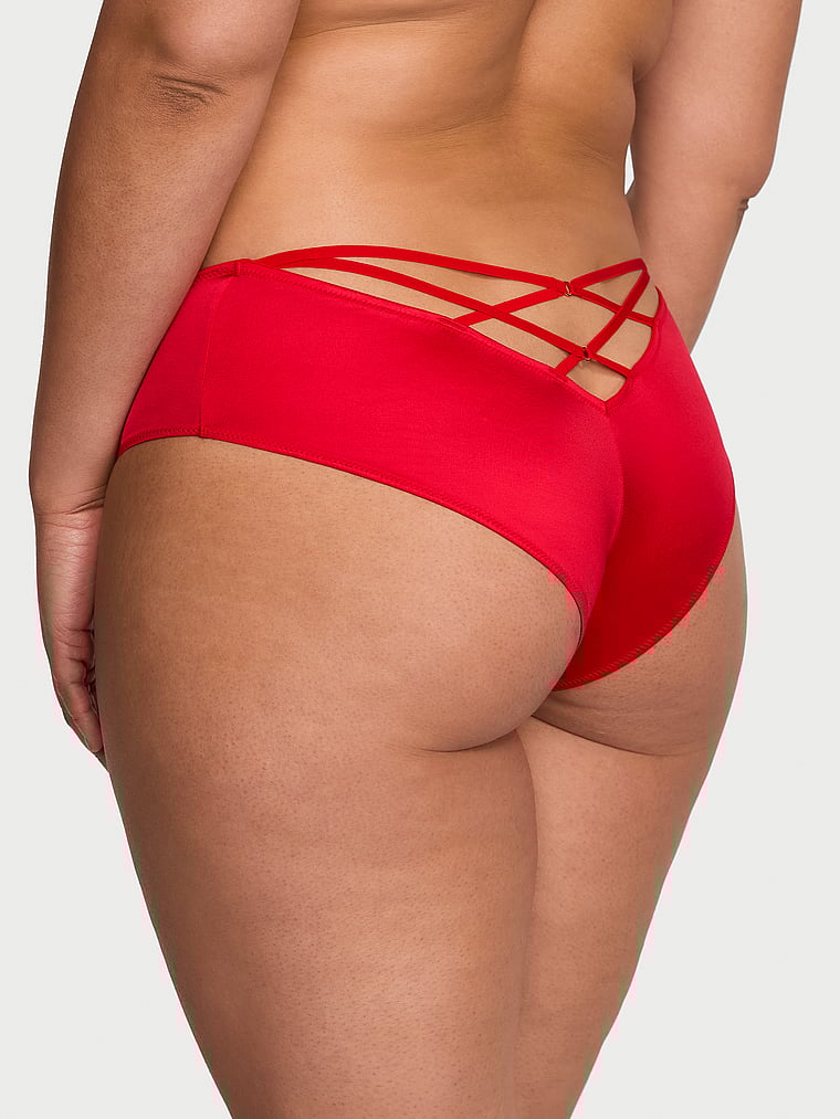 Slip Sgambato Con Laccetti Sul Lato Posteriore, Lipstick, large