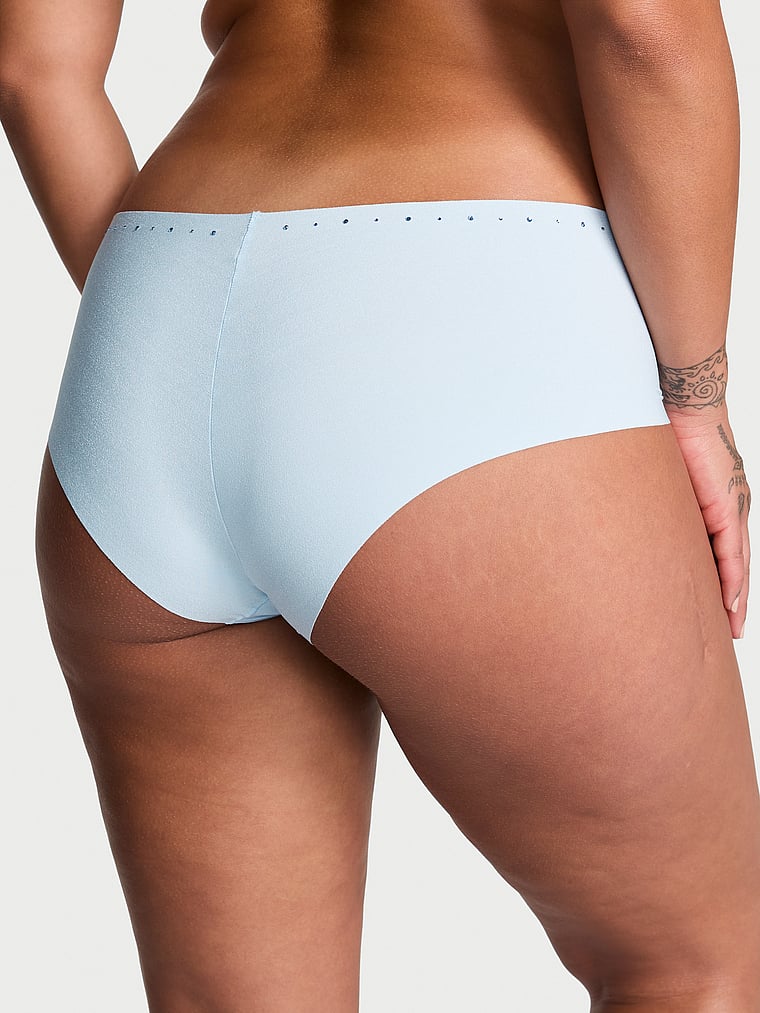 Slip Sgambato Invisibile Con Strass, Light Blue, large