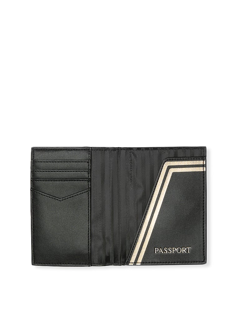 Porta Passaporto, Black V-Quilt, large