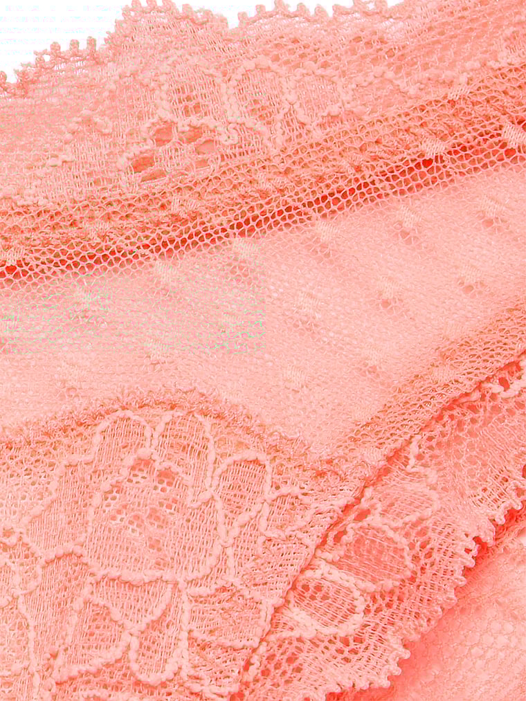 Slip Con Fianchetti Sottili In Pizzo E Mesh, Neon Nectar, large