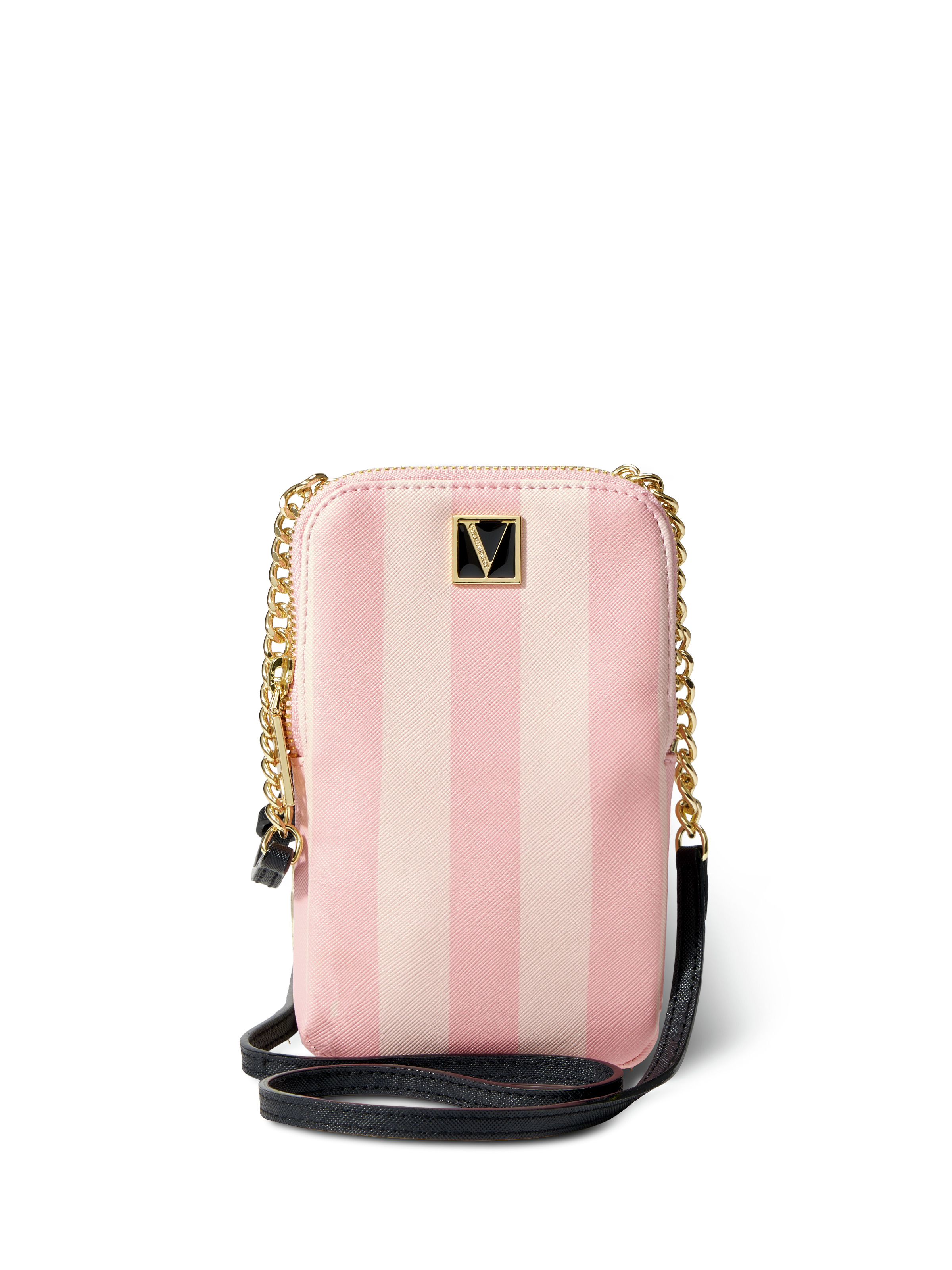 Borsa A Tracolla Portacellulare Victoria, Pink Stripe, large