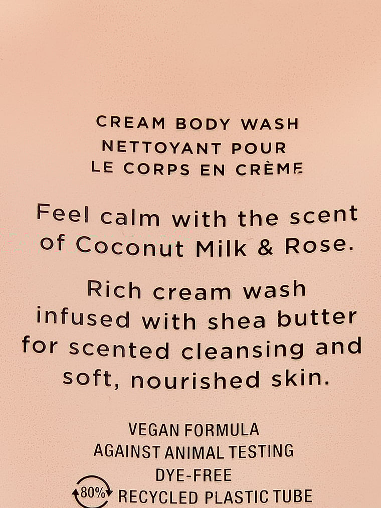 Natural Beauty Cream Body Wash, Coconut Milk & Rose, large