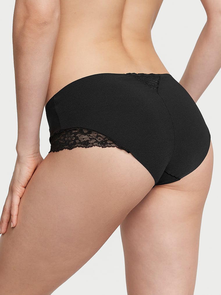 Slip Coprente Invisibile Con Finiture In Pizzo, Black, large