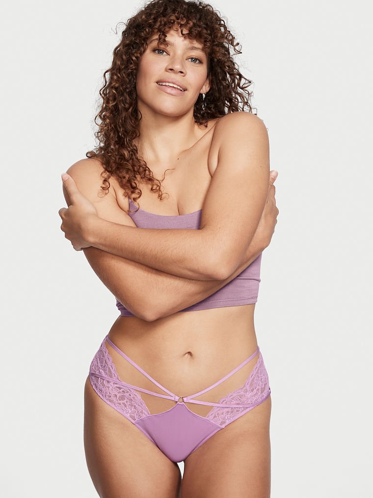 Strappy Lace Cheeky Panty, , large