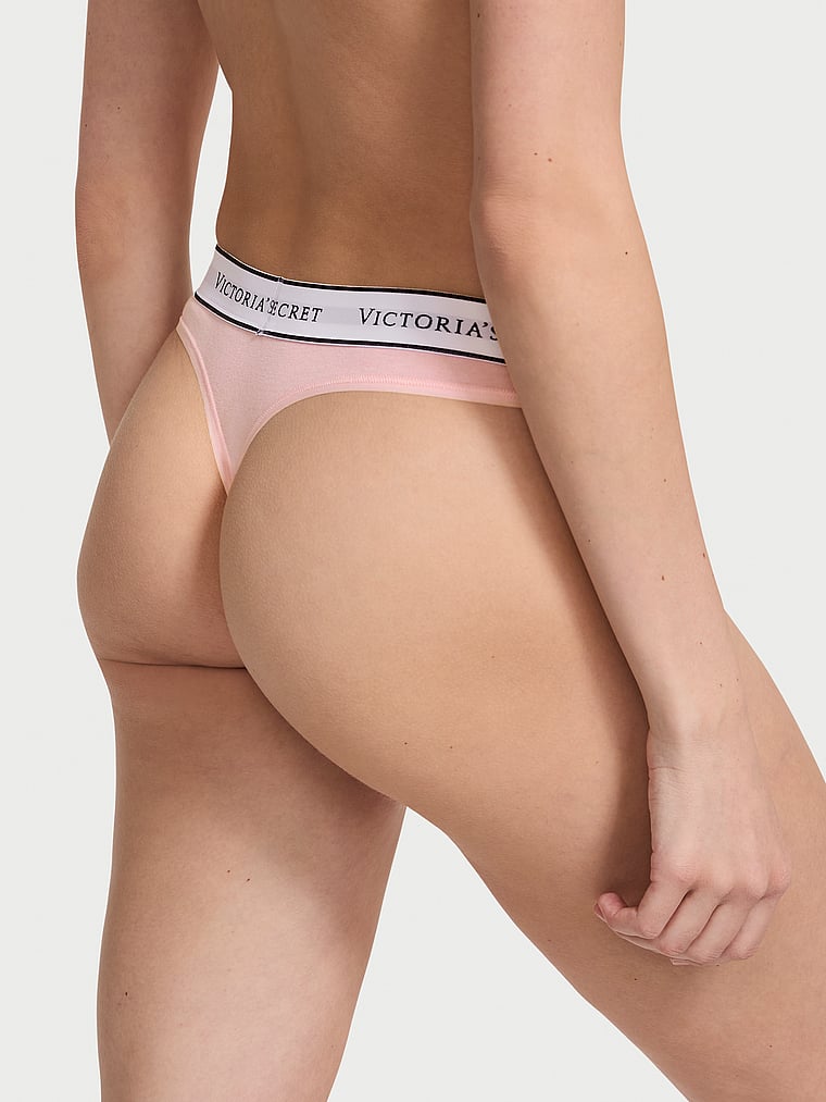 Tanga In Cotone Con Logo, Pretty Blossom, large