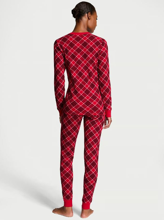 Pigiama Termico Lungo, LIPSTICK LOVELY PLAID, large