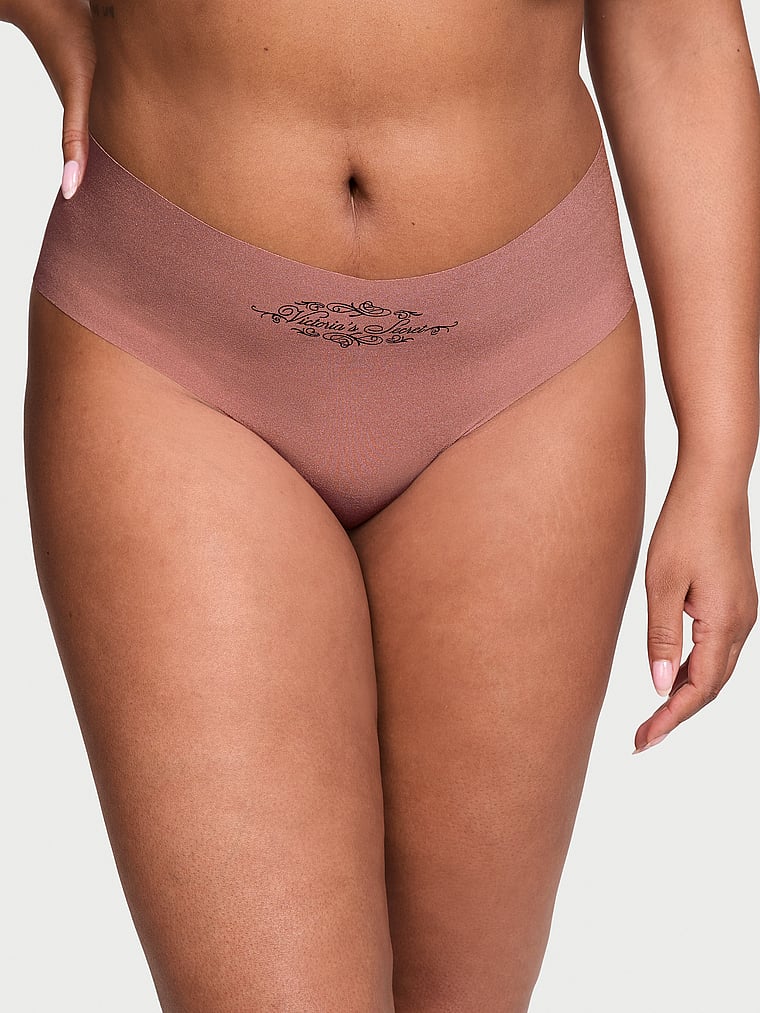 Slip Sgambato Senza Cuciture, Vintage Rose Logo Script, large