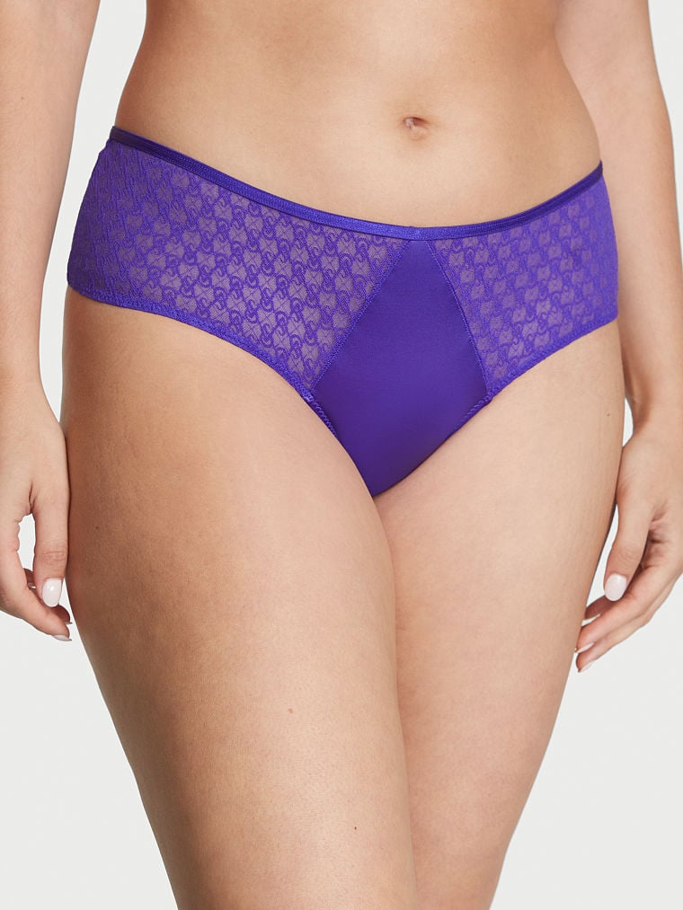 Slip Sgambato In Pizzo Icon By Victoria’s Secret, Purple Shock, large