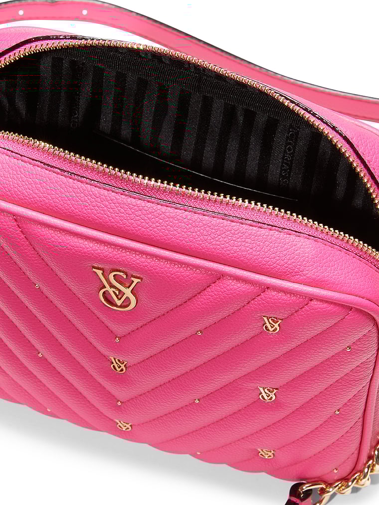Camera Bag A Tracolla, Pink Stud, large