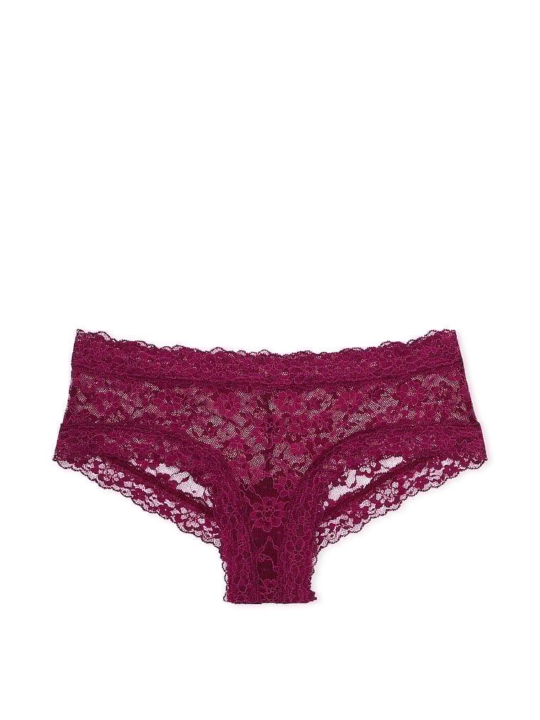 Slip Sgambato In Pizzo, Plum Rouge, large