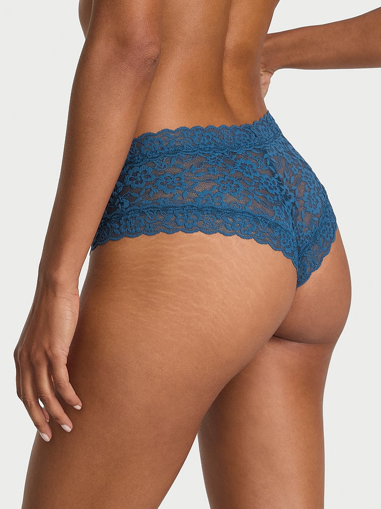 Lace Cheeky Panty, Midnight Sea, large