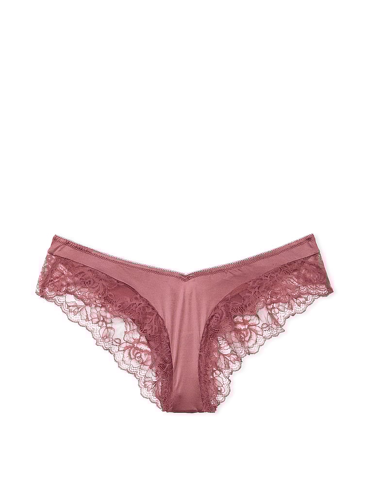 Slip Sgambato Con Finiture In Pizzo Ornato Da Rose, Vintage Rose, large