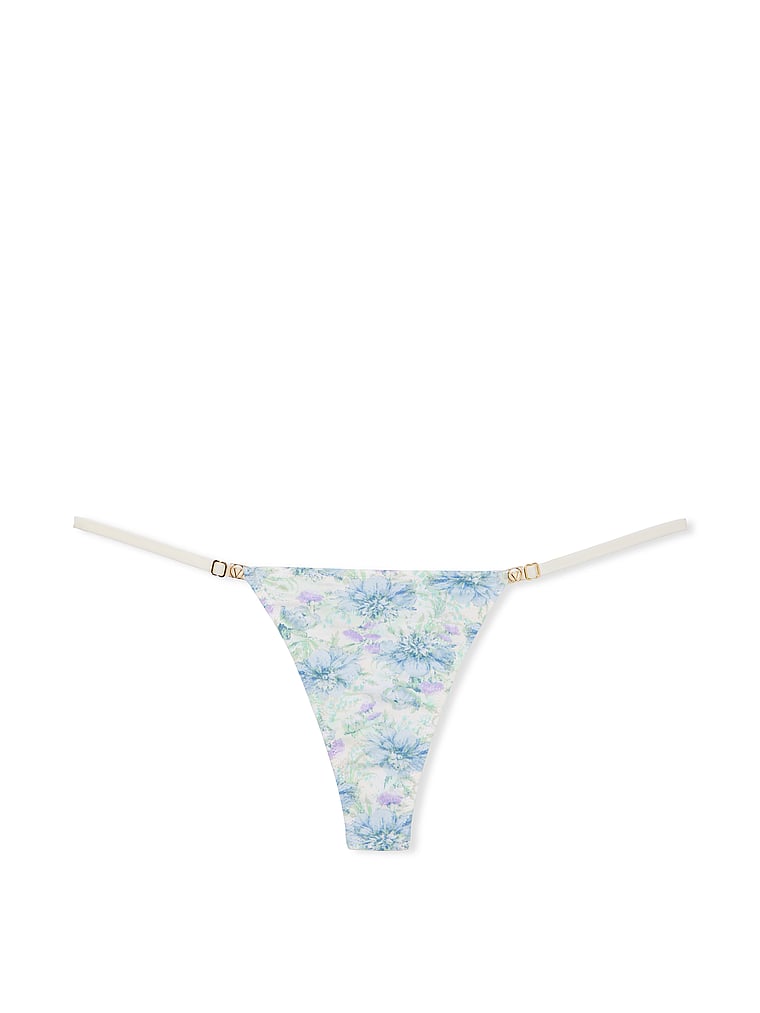 Tanga Con Fianchetti Regolabili, Blue Floral, large