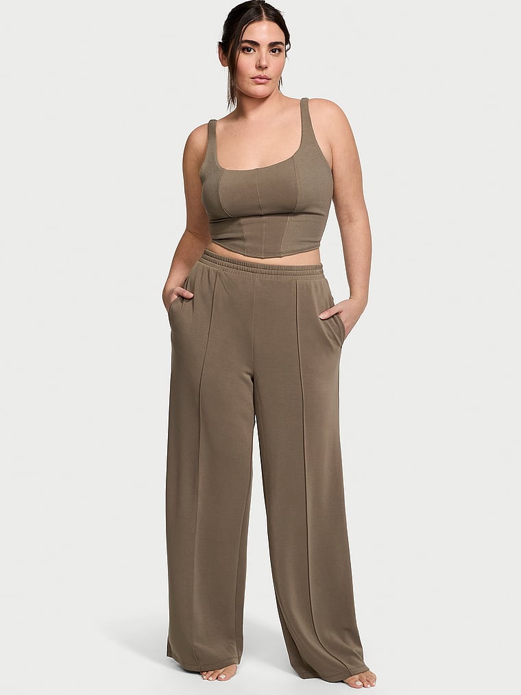 Sandwash Wide-leg Pants, Terra Olive, large