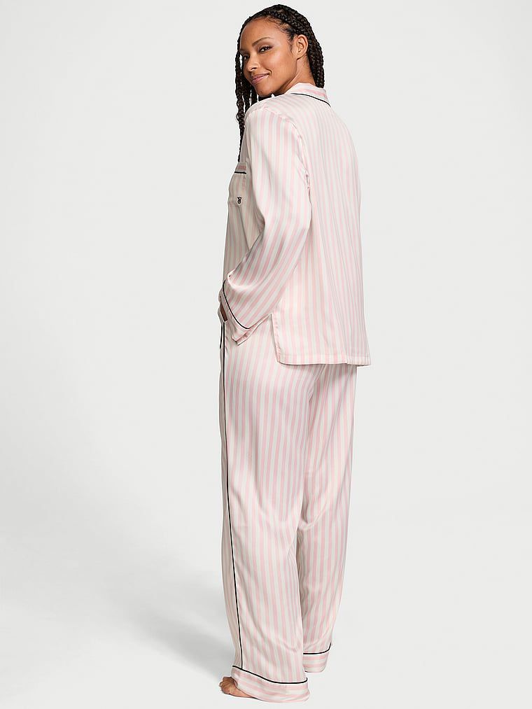 Pigiama Lungo In Raso Satinato Victoria’s Secret Fashion Show ‘24, Iconic Stripe, large