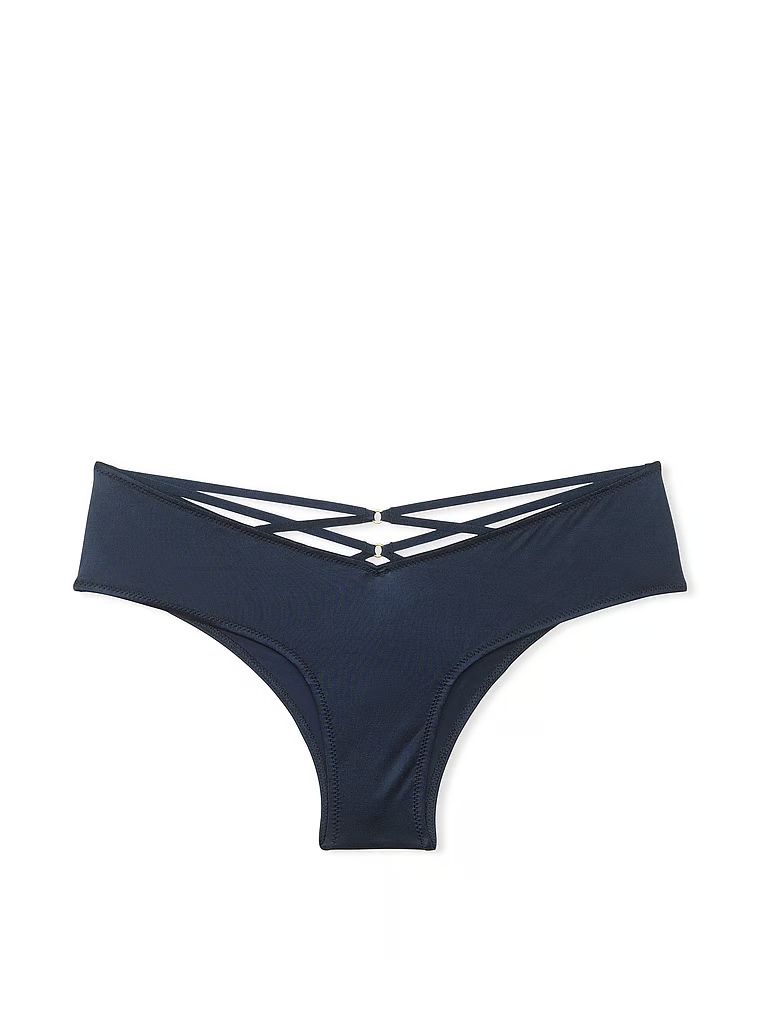 Slip Sgambato Con Laccetti Sul Lato Posteriore, Dark Twilight, large