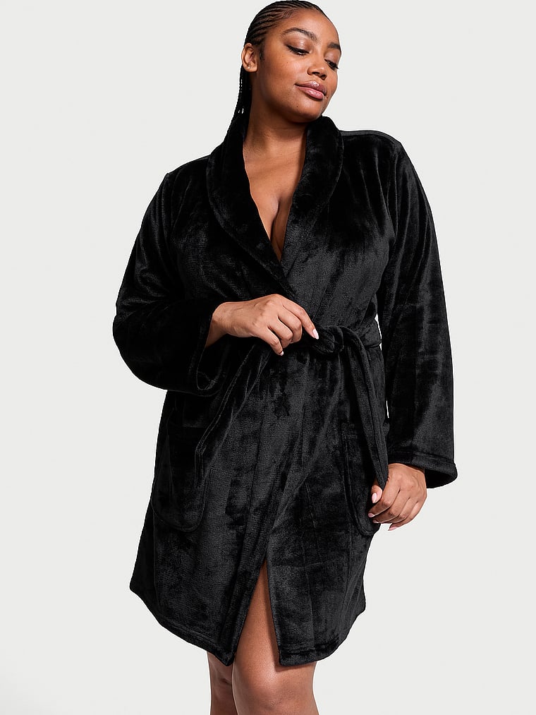 Vestaglia Calda Corta, Black, large