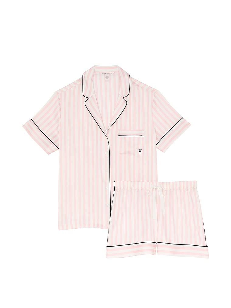 Pigiama Corto In Raso, Iconic Stripe, large