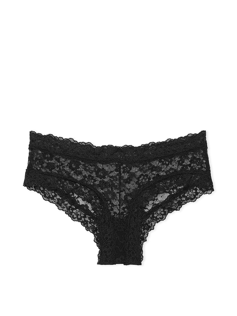 Slip Sgambato In Pizzo, Black, large