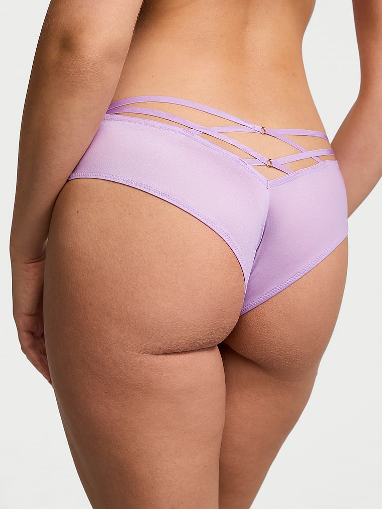 Slip Sgambato Con Laccetti Sul Lato Posteriore, Charmed Violet, large