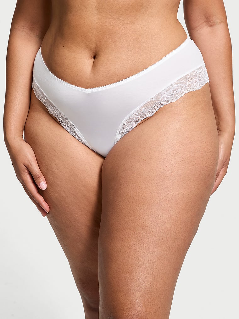 Slip Sgambato Con Finiture In Pizzo Ornato Da Rose, Vs White, large