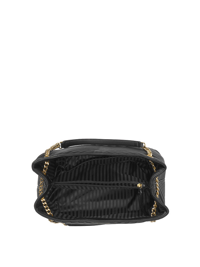 Borsa A Spalla Con Borchie, Black/Gold, large