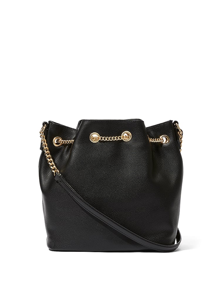 Borsa A Secchiello Con Tracolla, Black, large