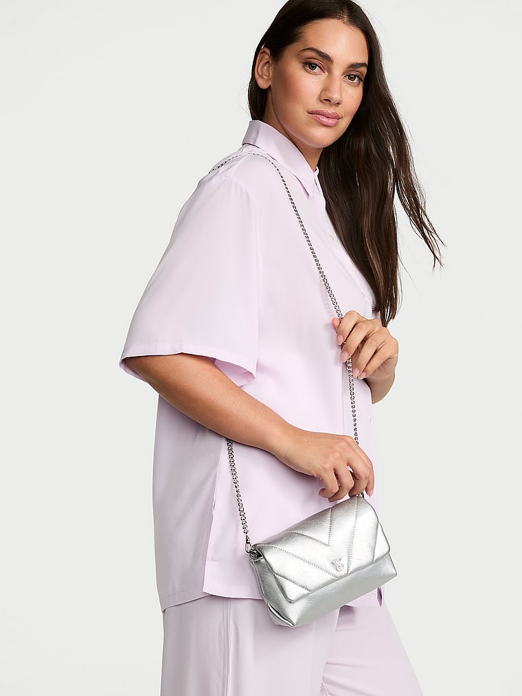Mini Borsa Convertibile, Silver, large