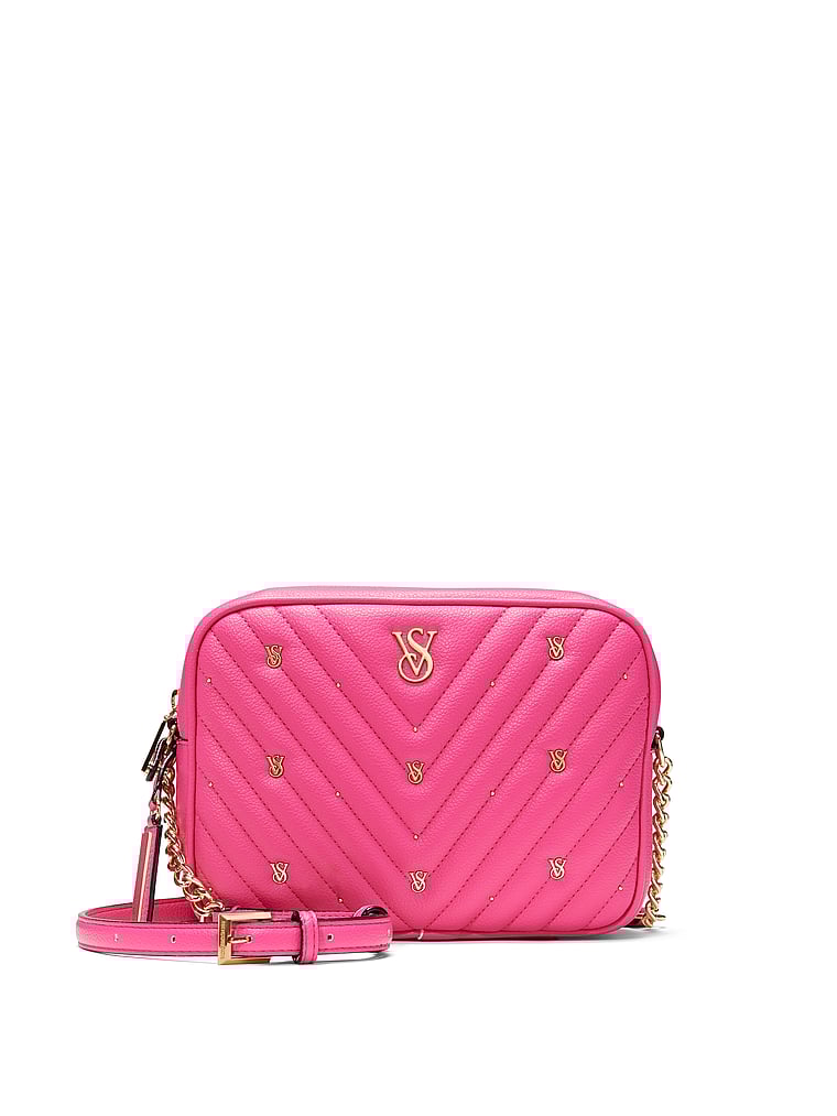 Camera Bag A Tracolla, Pink Stud, large