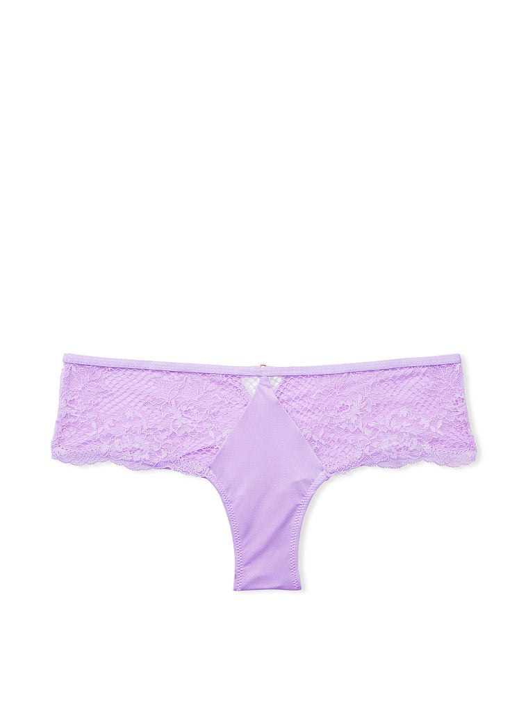 Slip Sgambato Con Finiture In Pizzo, Silky Lilac, large