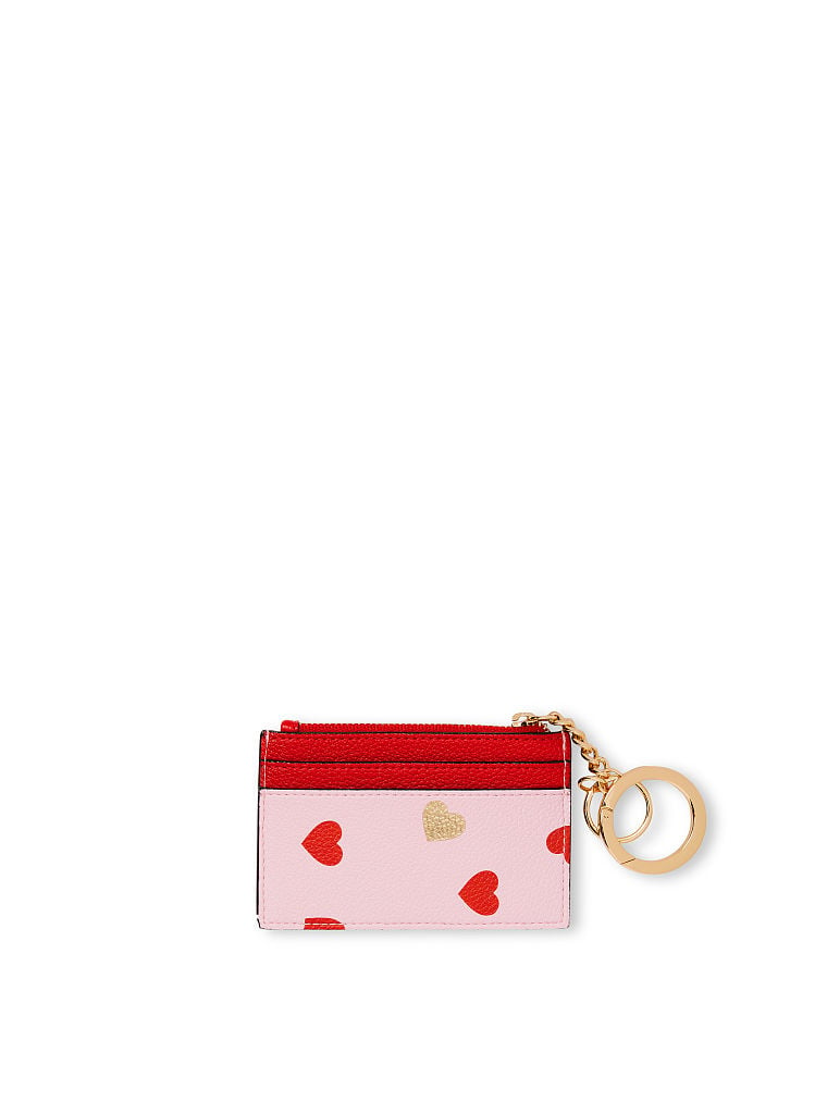 Porta Carte-portachiavi Victoria, Lipstick Red Mini Heart, large