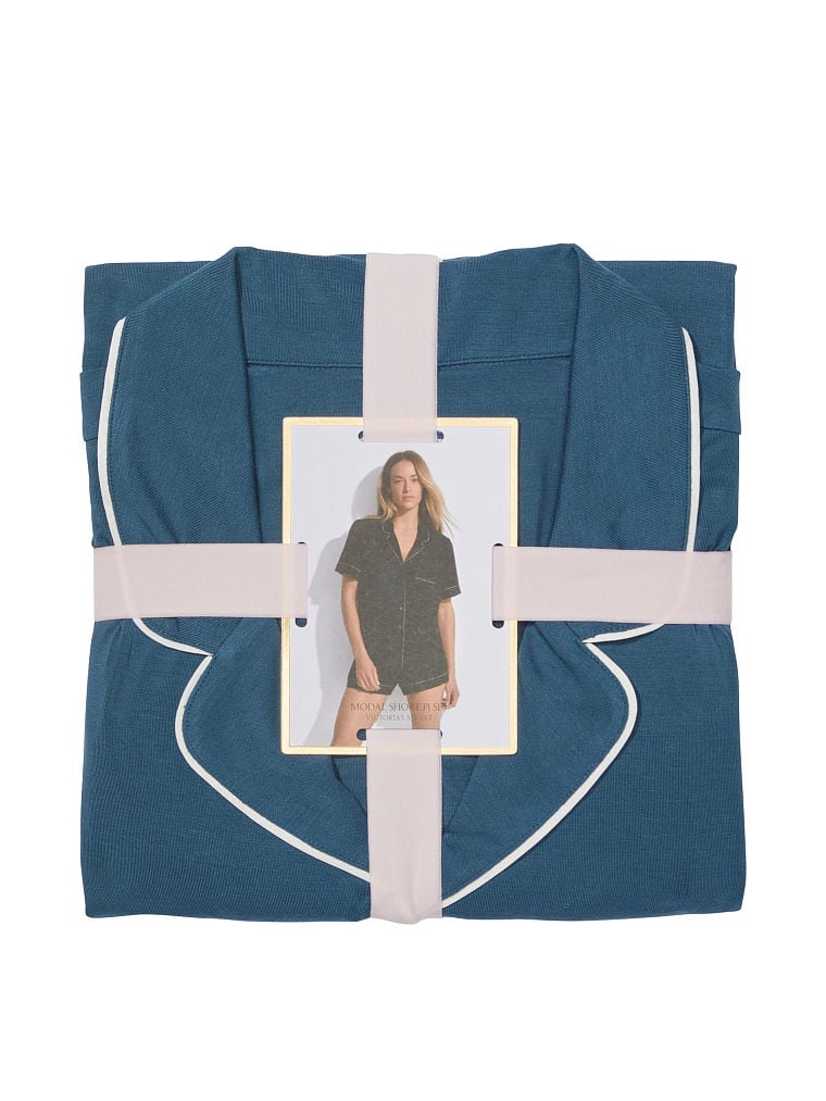 Pigiama Corto In Modal, Midnight Sea, large