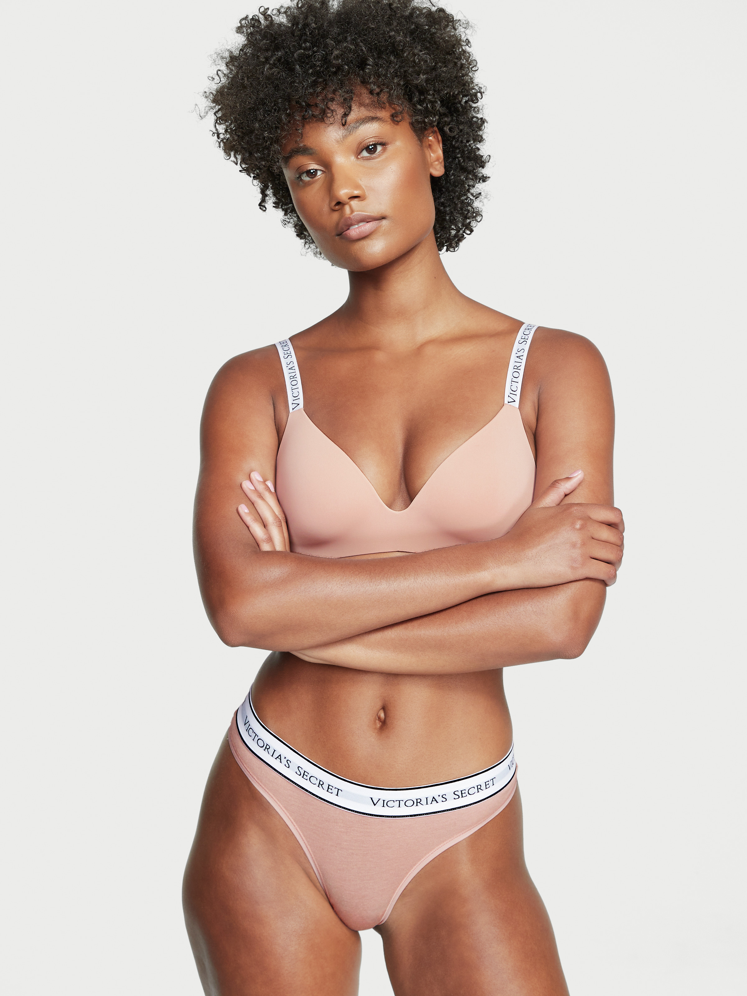 Tanga In Cotone Con Logo Victoria s Secret Italia
