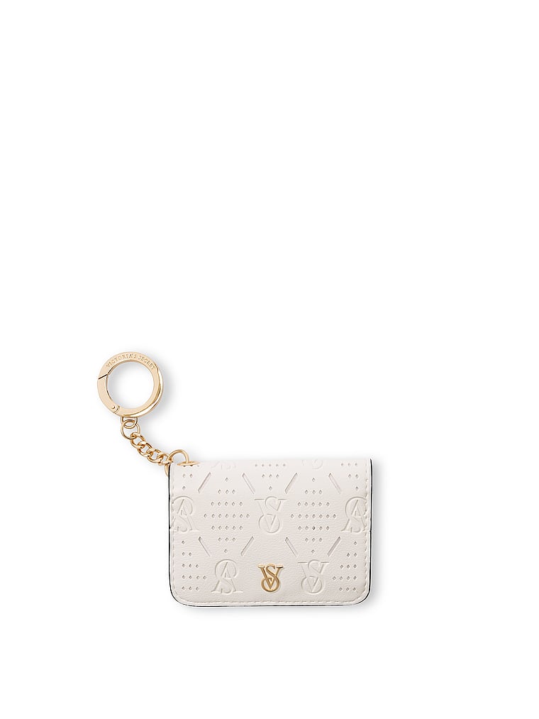 Porta Carte-portachiavi Con Patta, White Perforated, large