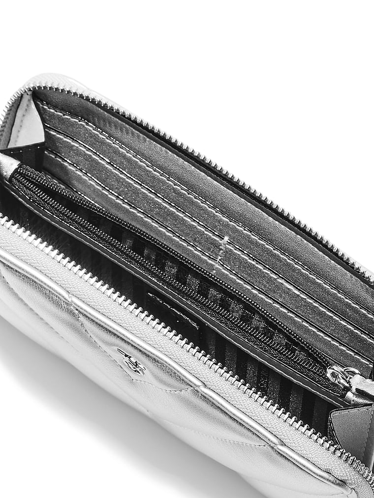 Portafoglio Grande Con Cerniera, Silver, large