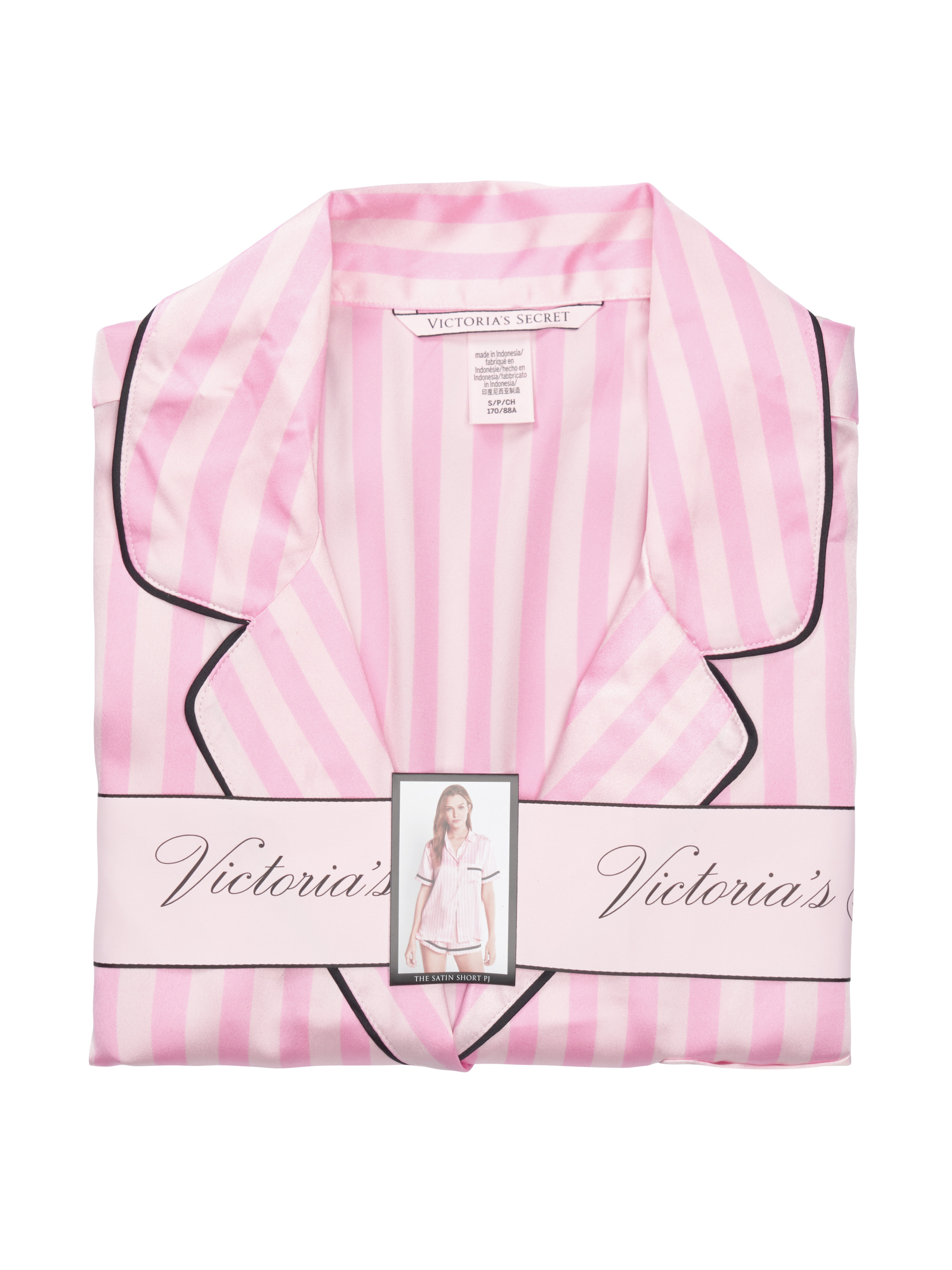 Pigiama Corto In Raso, Iconic Stripe, large