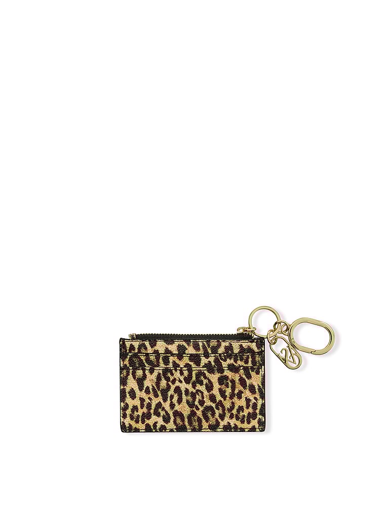 Classic Card Case Keychain, Leopard, large